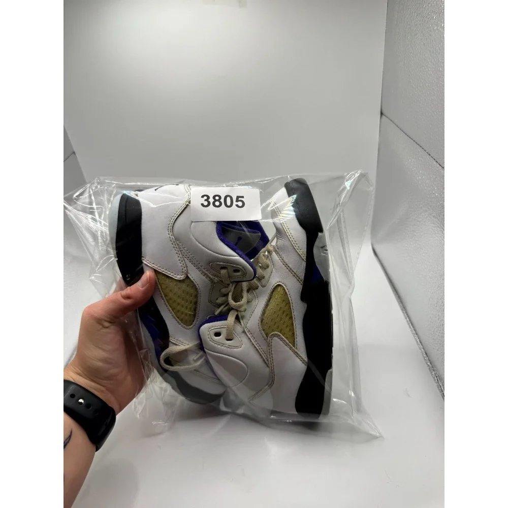 Air Jordan 5 Retro PS Concord 440889-141 Kids 13.5 Sneaker White Leather Shoes‎